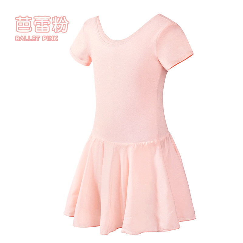 Verano para niños falda de ballet de manga corta para mujer falda de princesa de jardín de infantes para niñas ropa de baile ropa de práctica de todo fósforo