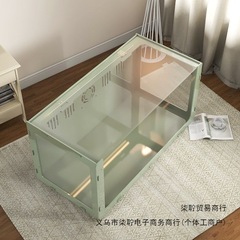 金丝熊亚克力仓鼠笼子全景观透气80科芦丁鸡饲养箱大号观赏箱包邮