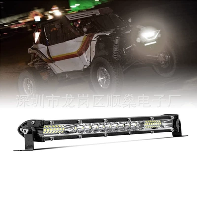 Car LED work light thin small single row 10 inch 90W hybrid light truck off-road vehicle light Middle Net Light