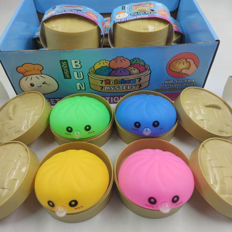 Bollos de bolos de pop transfronterizos, pellizco de pellizco, descompresión de bolos de simulación suaves, forma de bolos de imitación encantadora, interesante, no pegajoso, alivio de la aburrimiento.