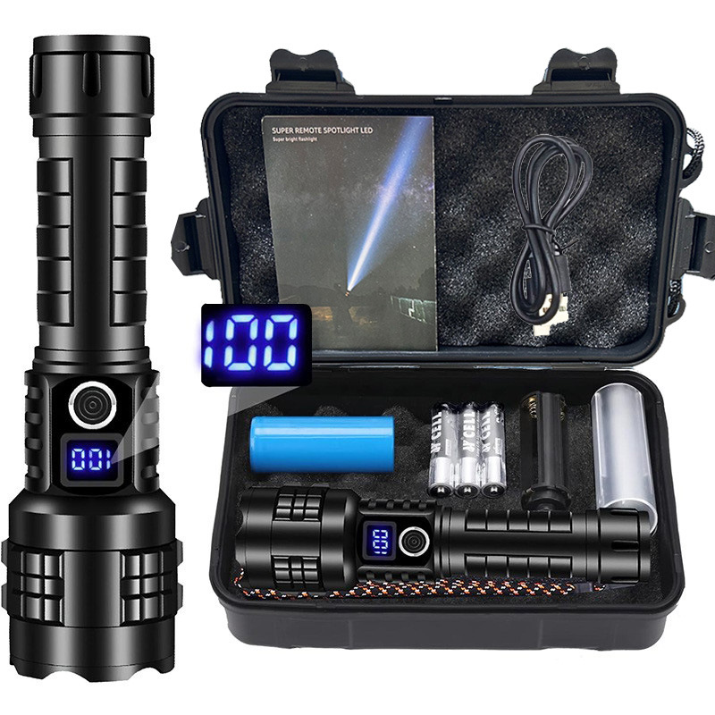 [선물 상자에 플랫 테일] 아마존 인기 모델 A06 세트 + 26650 5000mah + 3*AAA + 데이터 케이블(일반 테일 로프)