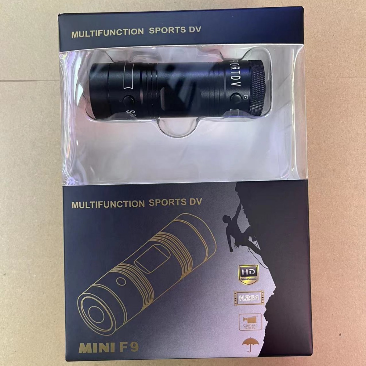 Venta caliente HD cámara de deportes al aire libre F9 bicicleta motocicleta impermeable grabadora de vídeo al aire libre