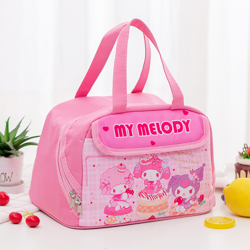 漫画かわいい小学生弁当バッグハンドランチバッグ子供用大容量防水耐油ハンドバッグ|undefined