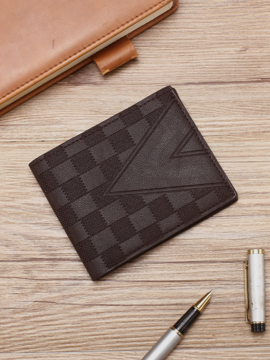 Aliexpress bolso de negocios para hombres corto de mediana edad, estilo horizontal de lujo ligero de alta calidad, multi-tarjeta pequeña cartera al por mayor