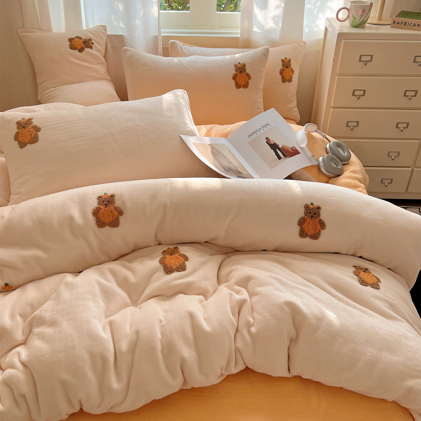 Pumpkin bear-warm orange [thick milk--anti-static]