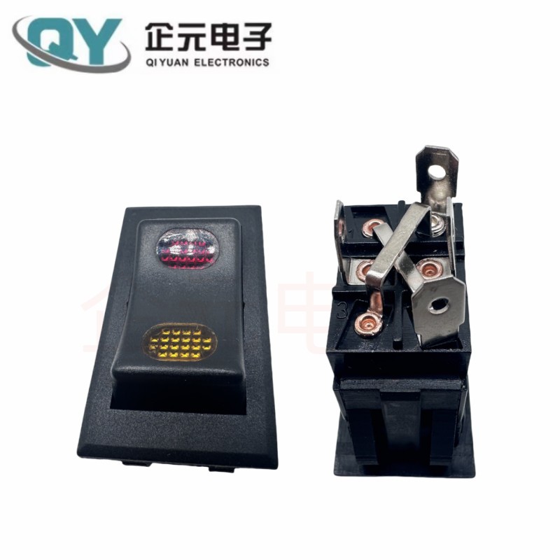 供应 KCD2-7 三脚单灯/四脚双灯 LED紫铜大电流汽车改装船型开关