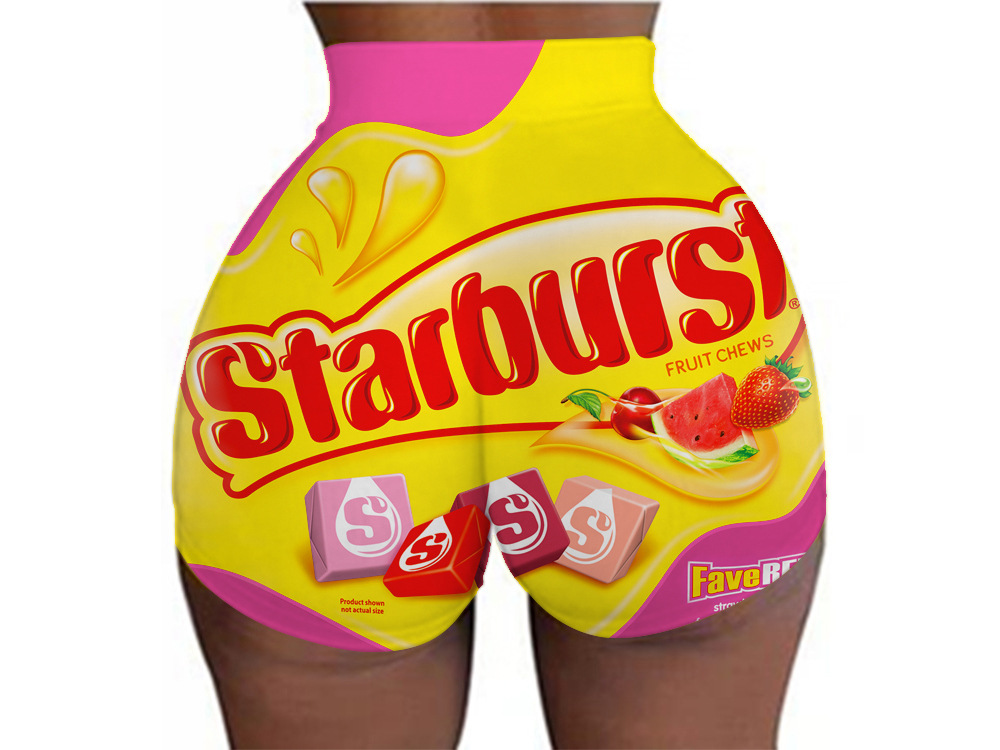 Pantalones cortos de cadera deportivos casuales de camuflaje con estampado digital europeo y americano, las mujeres pueden pedir una pieza