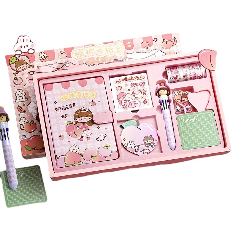 Mano cuenta traje caja de regalo libro de mano chica lindo libro de mano niños papelería chica cuaderno pegatinas bolsa de regalo