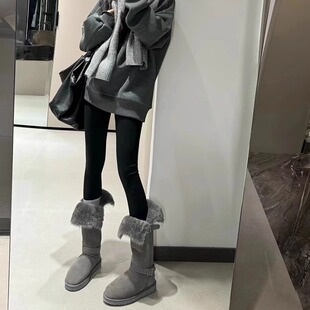 Soft Fur Version ~ Thick-Soled Slimming Look Fur All-In-One Mid-Calf Snow Boots for Women 2025 New Velvet Thickeneded Warm Cotton Shoes