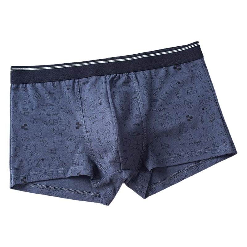 Ropa interior impresa de los hombres de la ropa interior del hueso del clavo de los hombres de la ropa interior del algodón de los hombres