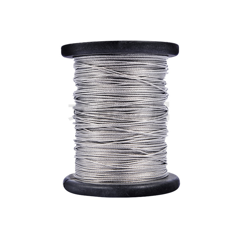 304 cuerda de acero inoxidable de elevación de baranda flexible cuerda de alambre de acero cuerdas de alambre de acero de poliestireno