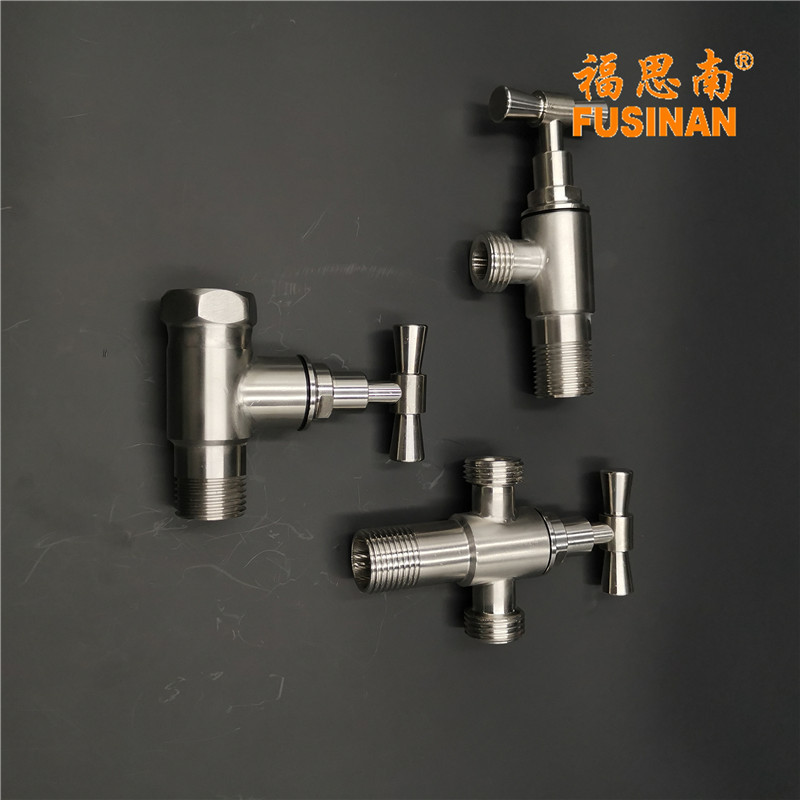 Precision cast 304 stainless steel slow-opening washing machine faucet, mop sink, wall-mounted straight-through valve, water corner valve undefined