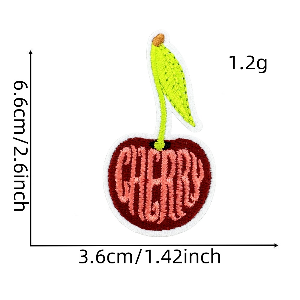 3g Weight Clothing Sticker Patches Classification 1 Piece, 1 Set Quantity Nonwoven, Polyester Material Letter, Cherry Pattern Cute Style 1 Piece 1 Set Cute Letter Cherry Nonwoven Polyester Clothing Sticker Patches 2