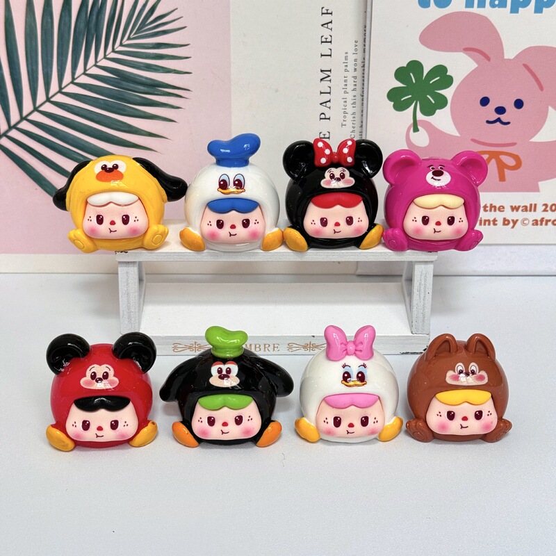 新しい漫画ディディ満たされたブラインドバッグかわいい diy ジュエリーペンダントキーホルダー人形デスクトップ樹脂小さな装飾品|undefined
