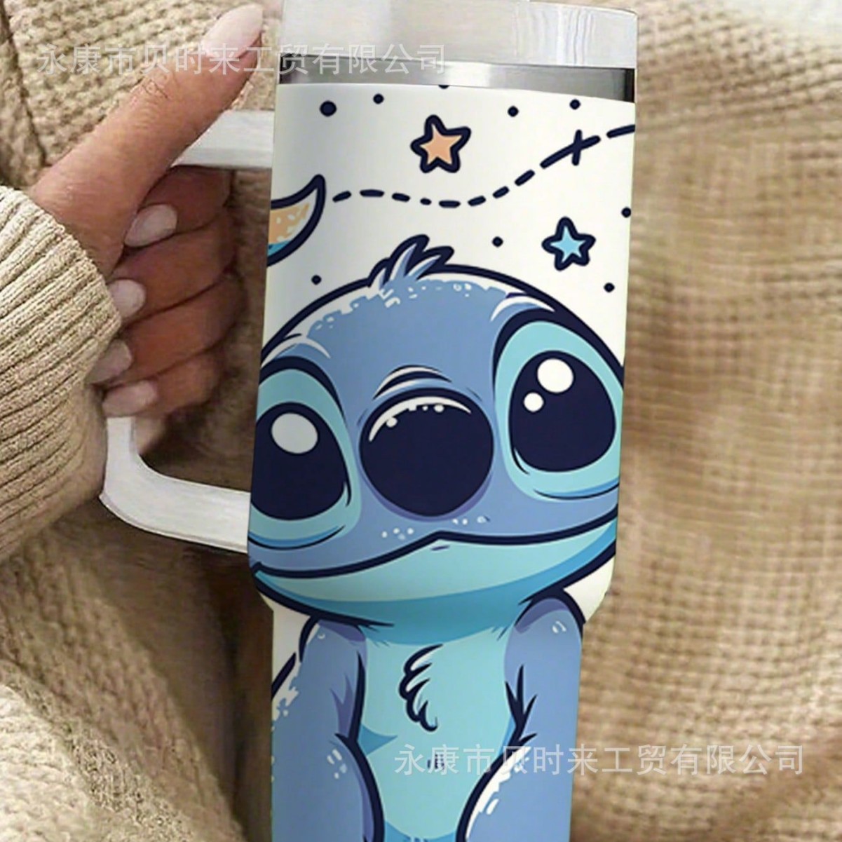 Transfronterizo Amazon 40oz Sanrio dibujos animados KT gato serie termo taza de hielo taza de café portátil con mango
