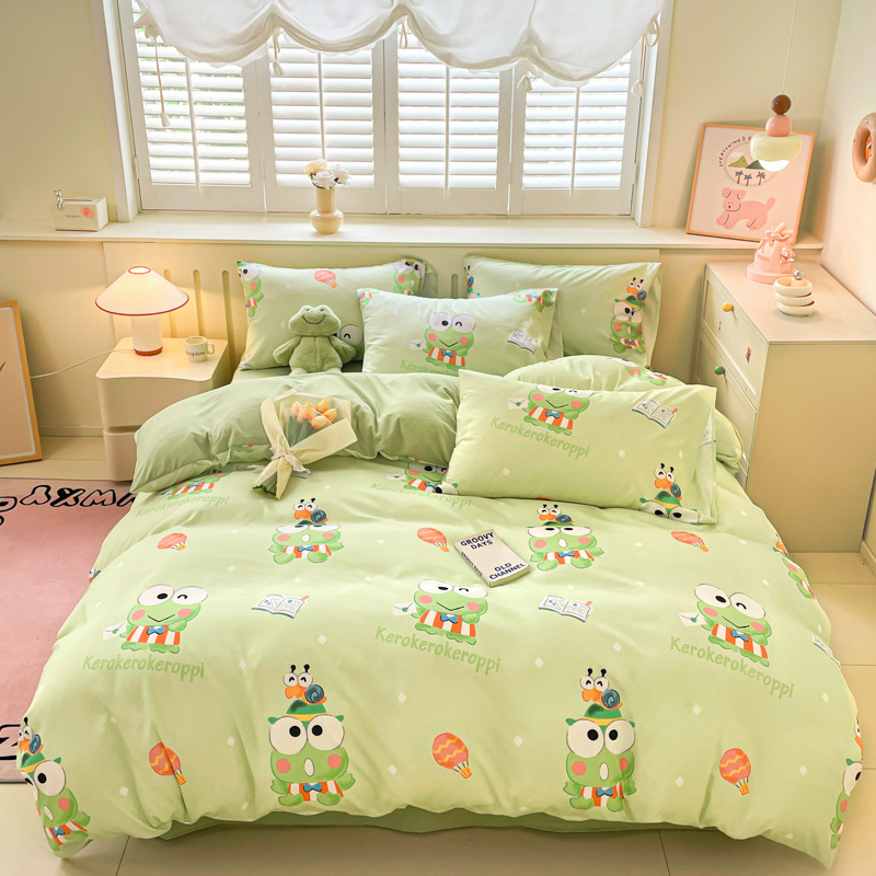 サンリオ ボックスシーツ 4点セット 寮 3点セット 家庭用寝具セット ベッドシーツ 掛け布団カバー ベッドバッグ 卸売代理店