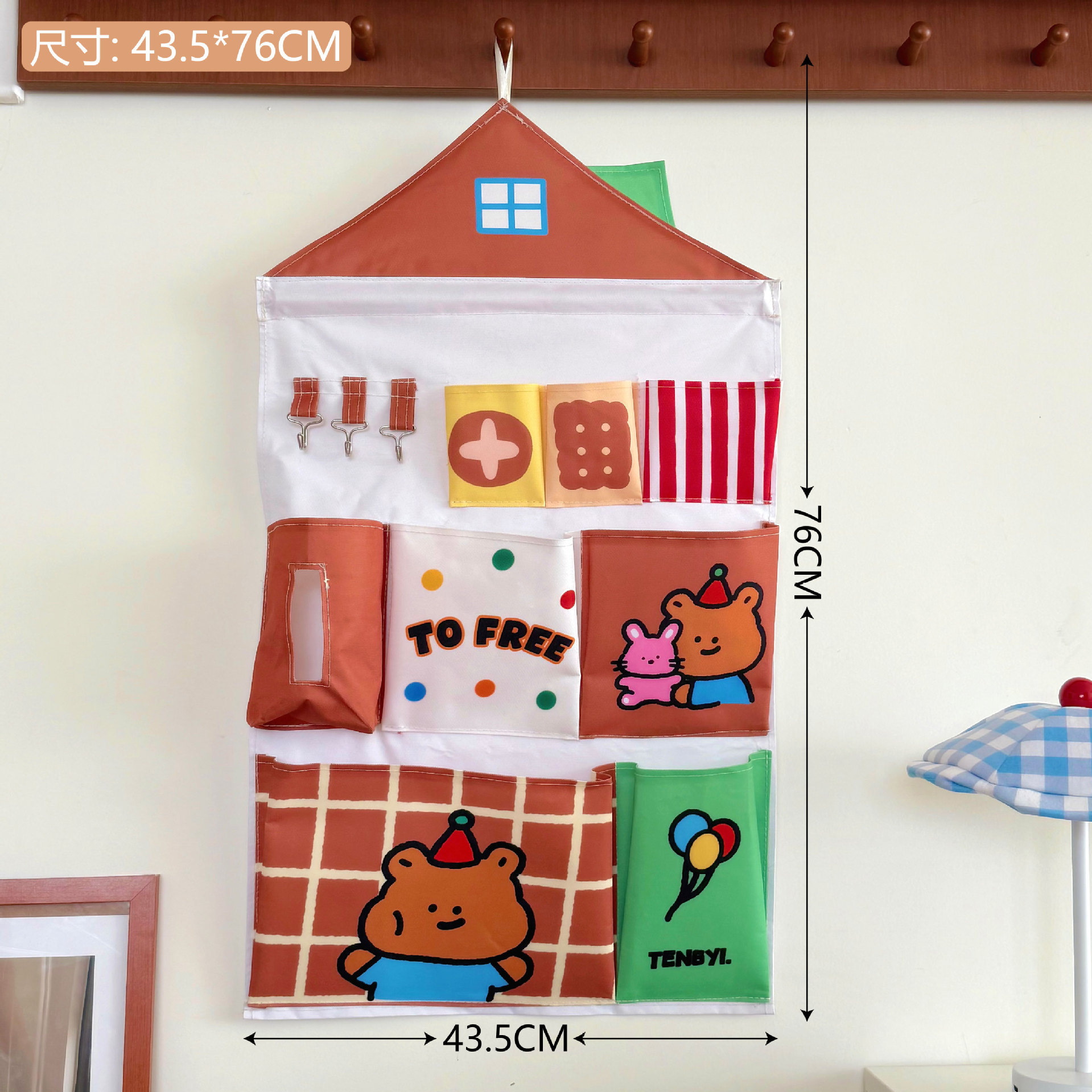Tengyi bolsa colgante de tela dormitorio creativo bolsa de almacenamiento montada en la pared detrás de la puerta gabinete colgando bolsa de almacenamiento de bolsa montada en la pared