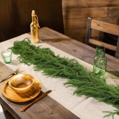 美式塑料圣诞诺福克松花环树脂欧式手感松针松柏藤条圣诞节装饰