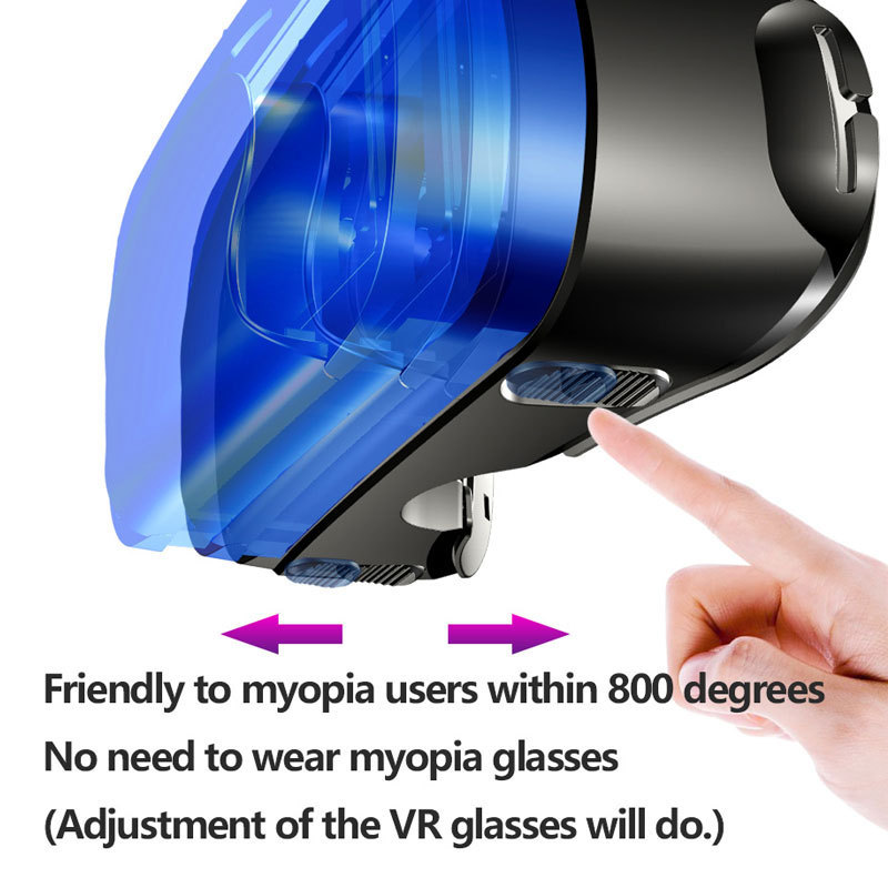 国境を越えた精選VR gpro VR眼鏡ブルーレイ保護眼新型大型イヤホン携帯電話仮想現実ヘルメット3d VR|undefined