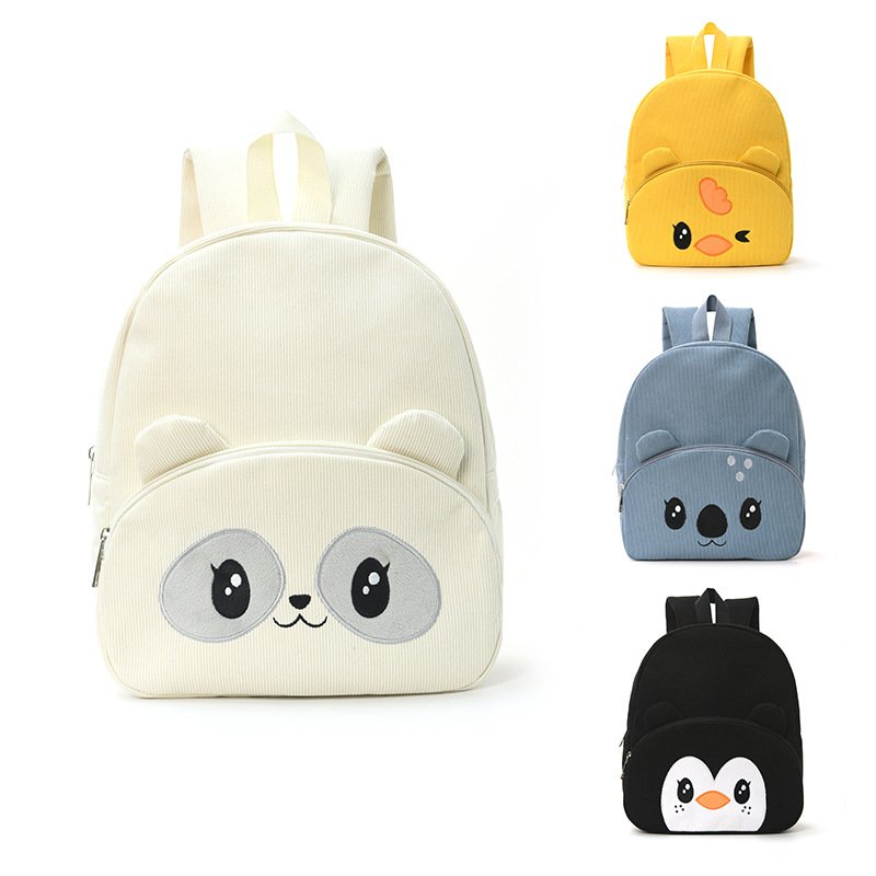 Kids Cartoon Plush Backpack Large Capacity Cute Bear School Bag_voghion.com