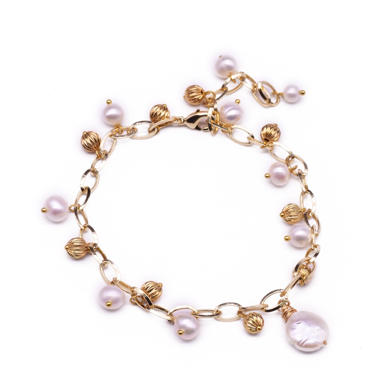 Bracciale elegante con perle d'acqua dolce naturali da donna_voghion.com