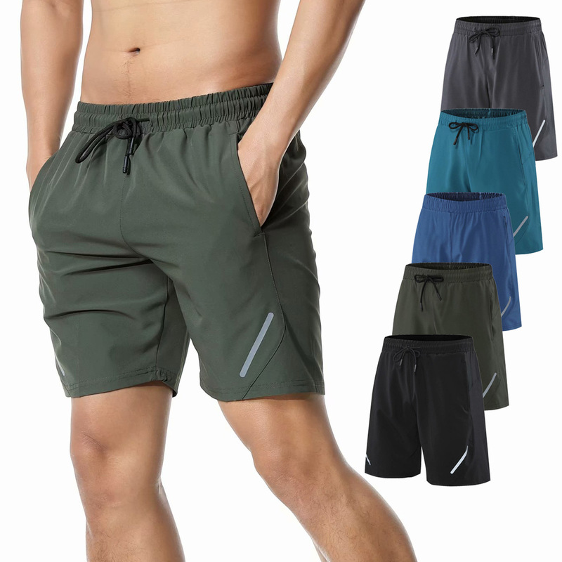 2020 new solid color sports pants quick-drying men's running fitness shorts summer thin foreign trade casual pants factory outlet