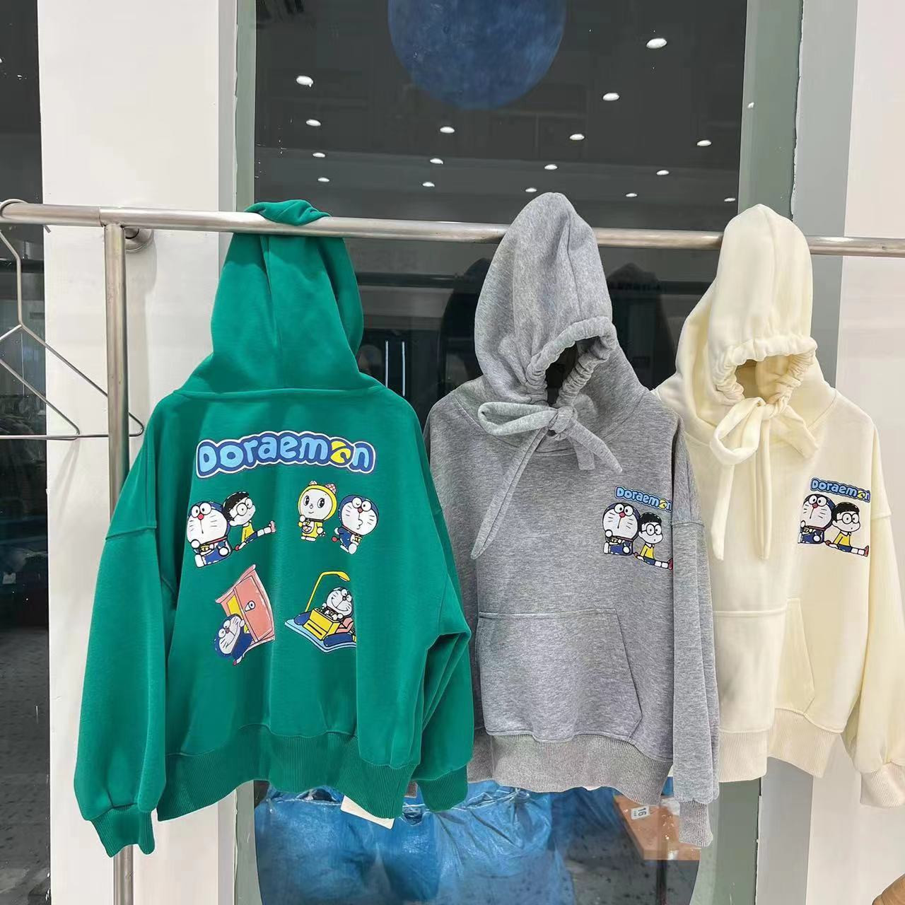 Doraemon cartoon print long-sleeved hoodie 2022 Autumn New Korean-style hoodie for big kids pic 5
