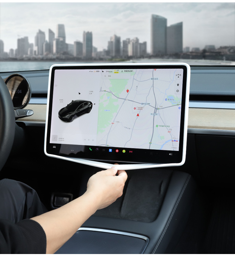 Cross-Border Applicable New Version Modely/3 Tesla Central Control Screen Protective Frame 6-Seat Yltpe Screen Protective Cover