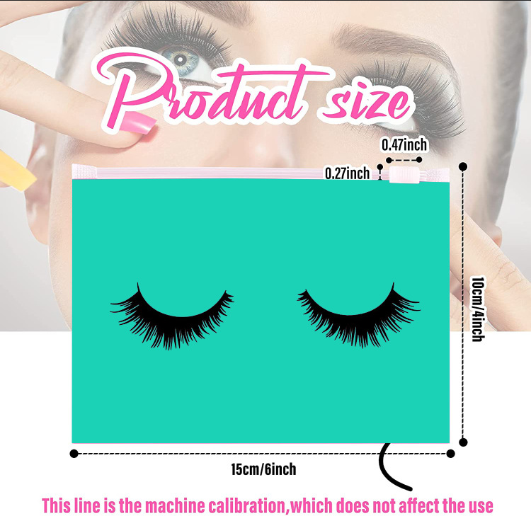 Suministro directo de fábrica en stock al por mayor bolsa de cremallera de pestañas EVA Bolsa De Rosa bolsa de cremallera negra bolsa de almacenamiento de combinación de maquillaje