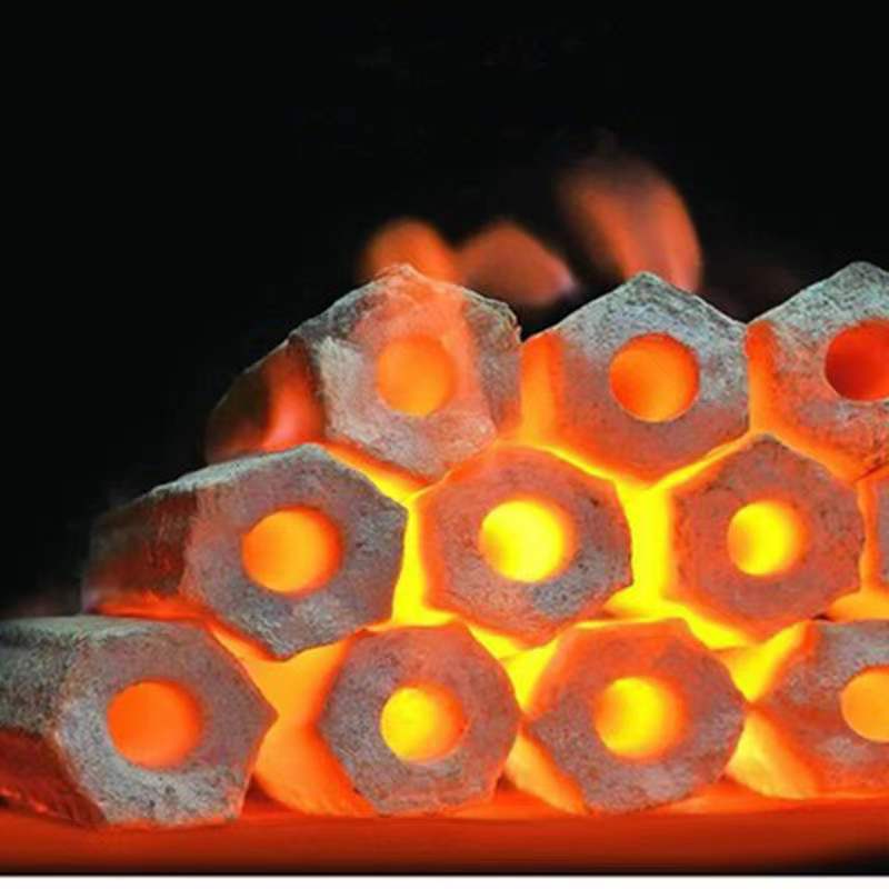 野炊無煙烤火果木炭戶外耐燒燒烤炭家用機制高溫直條型商用竹碳