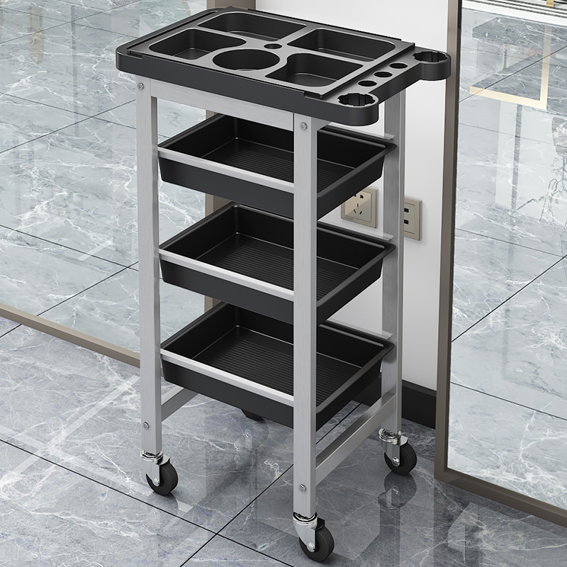 Nuevo cochecito de peluquería, carrito de herramientas, estante multifuncional, carrito de barra de peluquería, barbería, carrito de teñido en caliente al por mayor