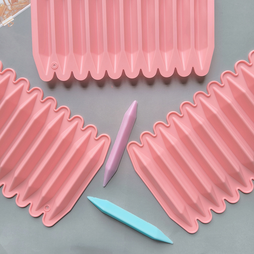 10 lápices de lápices 741 molde de silicona molde de galletas molde de chocolate molde de pastel decoración utensilios de horneado