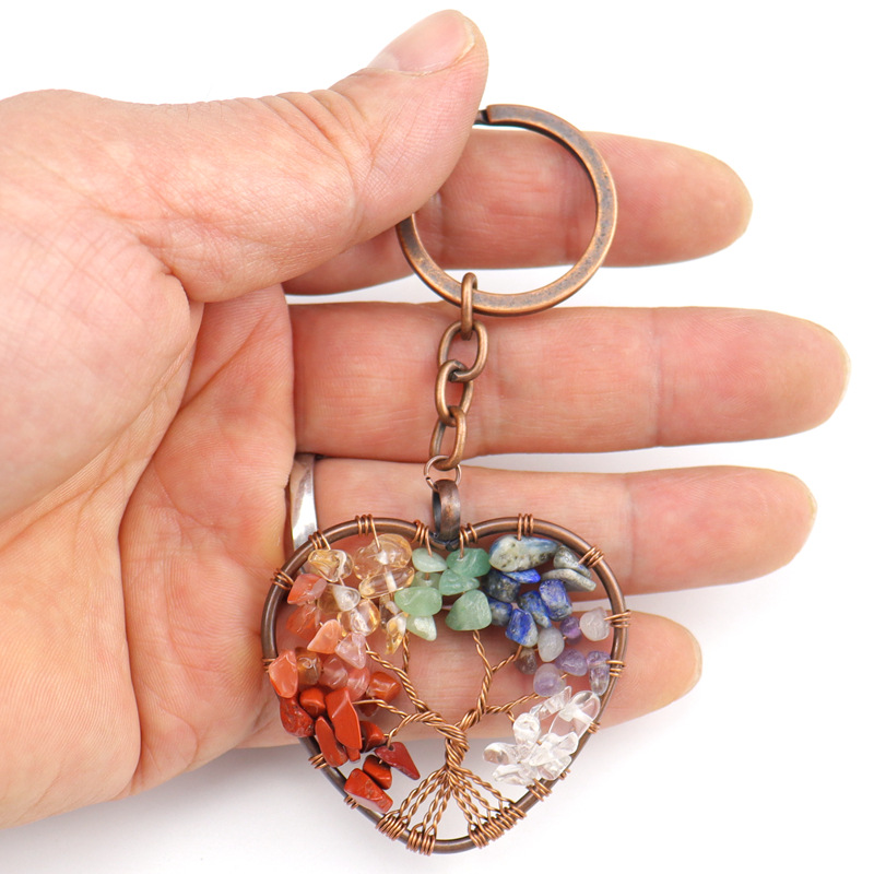 Fashion Tree Natural Stone Copper Beaded Women's Keychain 1 Piece display picture 3