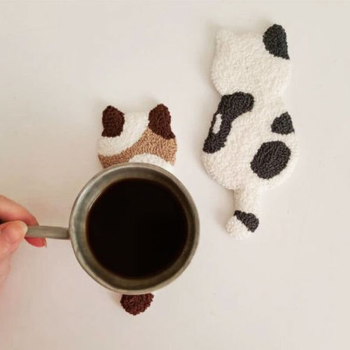 Russian Embroidery DIY Cup Mat Yarn Decoration Painting Embroidery Zero Foundation Material Package Set Gift 