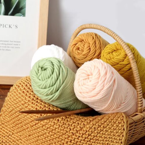 Tufting yarn 8-ply milk cotton lover's cotton scarf knitting yarn DIY crochet stuffed animal hat coarse yarn