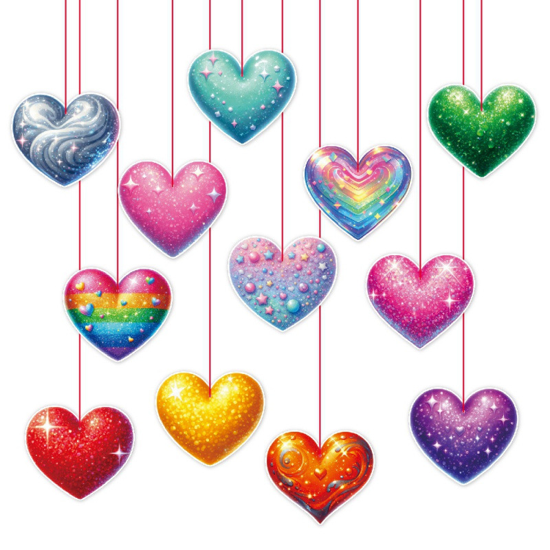 Nueva decoración de la fiesta del día de San Valentín colgantes colgantes del día de San Valentín propuesta de boda colgantes de techo colgantes en forma de corazón