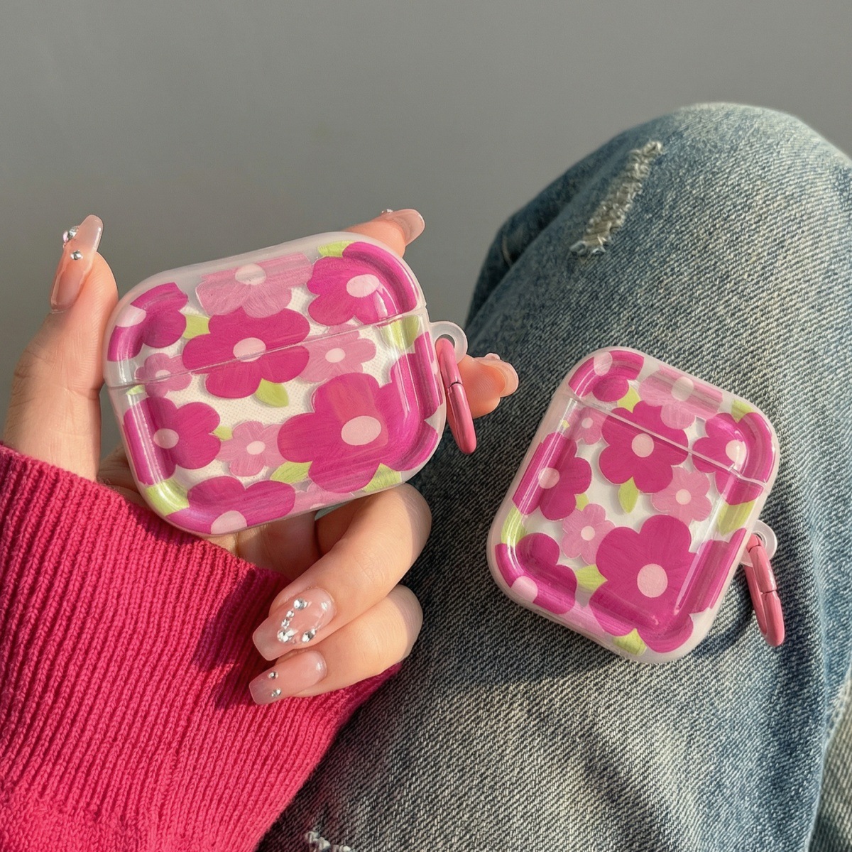 Yangi pushti gulli Apple quloqchin g'ilofi, AirPods 4-avlod va AirPods 3 Pro 2 quloqchin g'ilofi bilan mos keladi