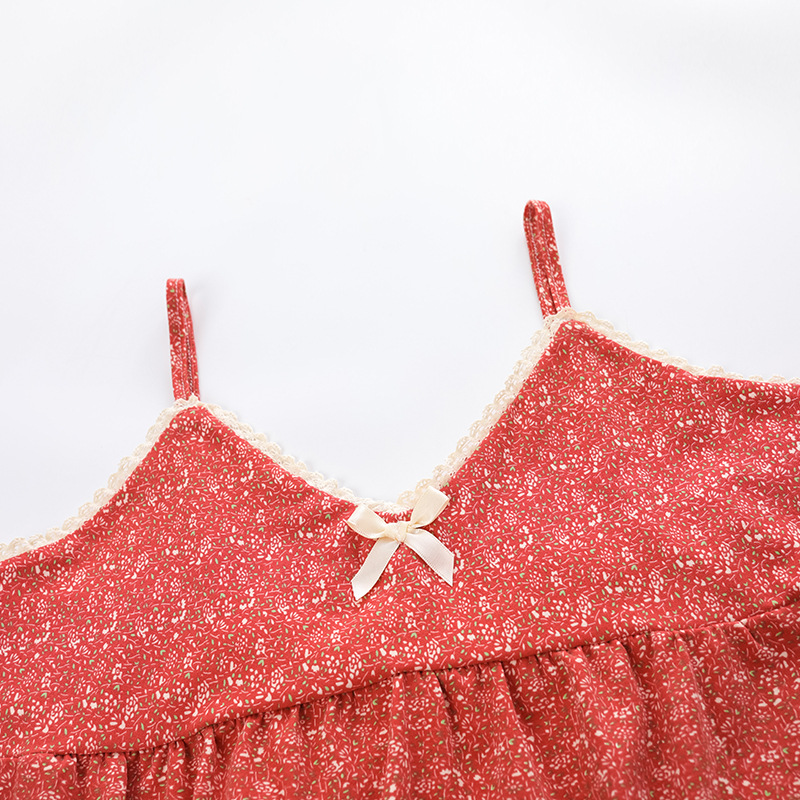 2024 pijama de verano femenino delgado dulce impresión caballete de pantalones cortos set ropa de casa chatter transmisión en vivo