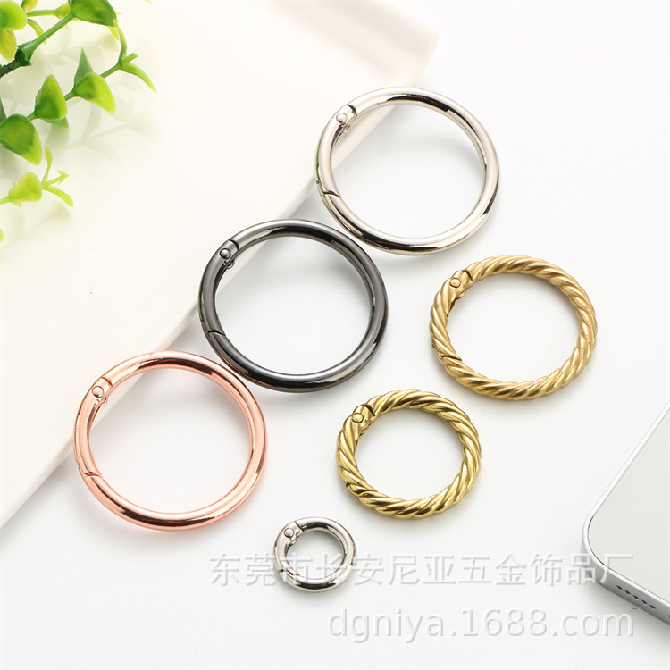 工厂现货供应开口弹簧扣 锌合金弹簧圈开口环 规格齐全质量保证