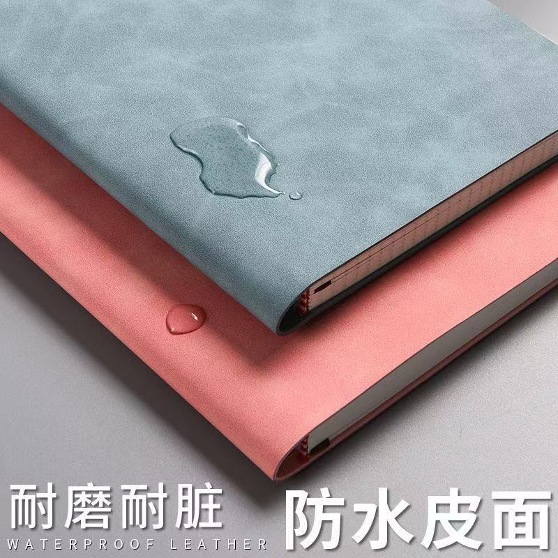 A5 Thickened Sheepskin Notebook for Business, Office, Students, and Exam Preparation; Simple B5 High-Appearance Soft Leather Notebook