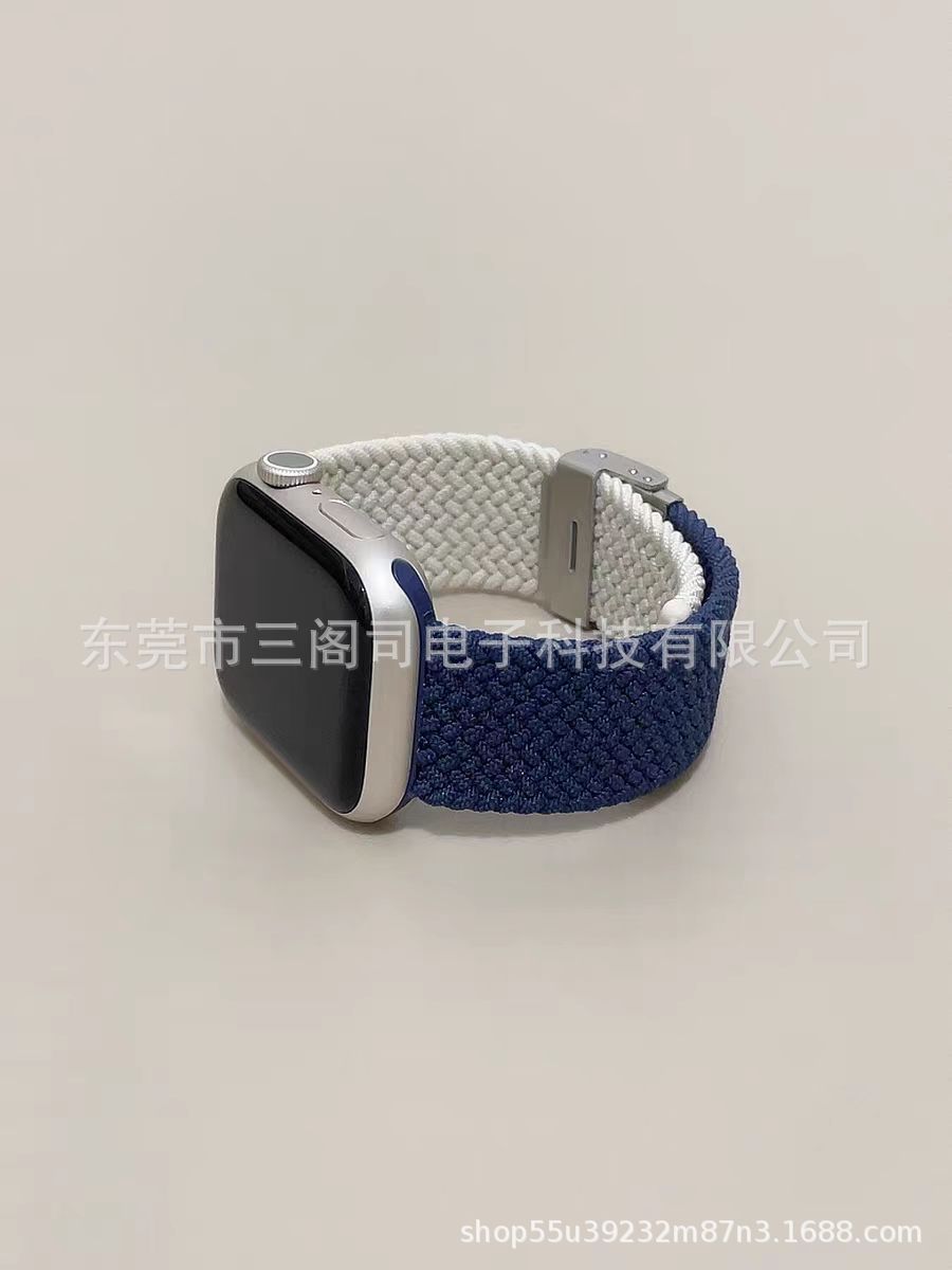This integrated buckle braided watch strap is suitable for Applewatch bands and for Huawei and Samsung nylon braided ones undefined