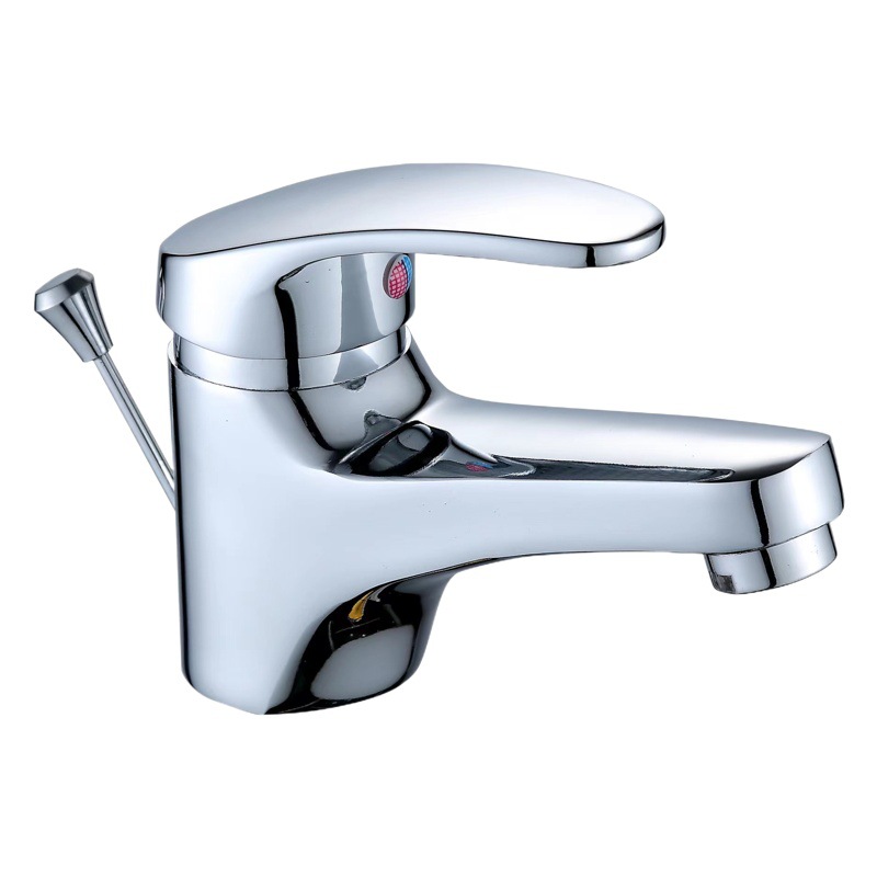 Factory foreign trade export with lifting hole basin horseshoe faucet single hole hot and cold wash basin drain hole faucet