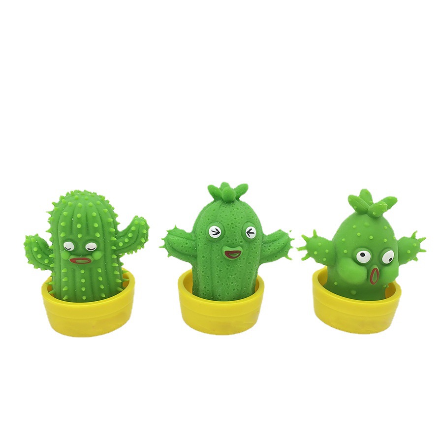 2023 New Decompression Toy Cactus LaLaLaLaLe, Popular Online Model, Pinch and Release TPR Toy Factory