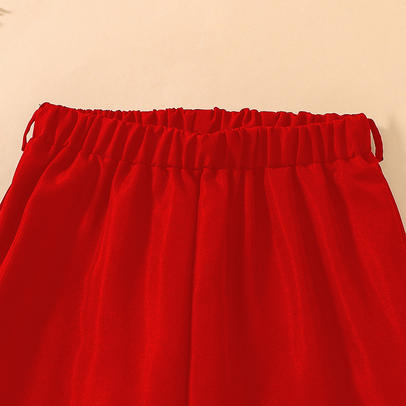 Flickor tvådelat set 10-12 år tryckt outfit lång ärm_voghion.com