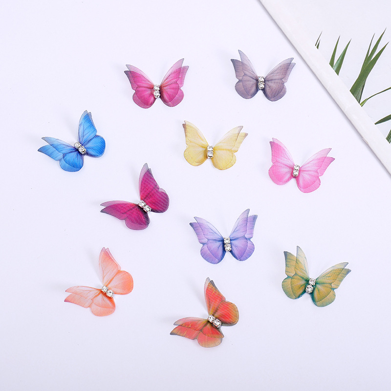 Color printing butterfly three -dimensional simulation tulle and…