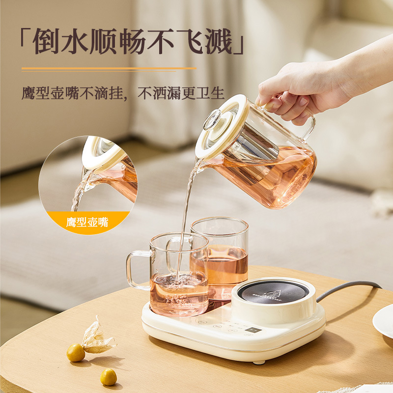 养生壶全玻璃办公室小型花茶壶一人电炖杯迷你多功能养生杯礼品|undefined