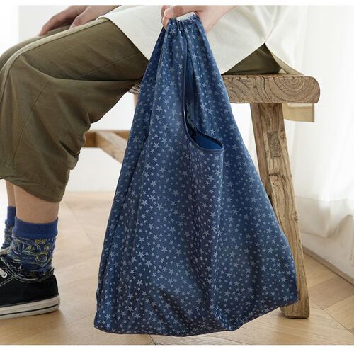 Wholesale accordion shopping bag, supermarket portable single-shoulder hand-held storage bag, quick organization eco-friendly bag