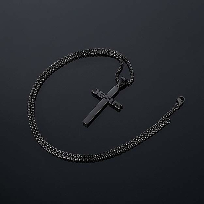 Retro Simple Style Cross 304 Stainless Steel Plating Unisex Pendant Necklace Men Pendant Necklaces display picture 3