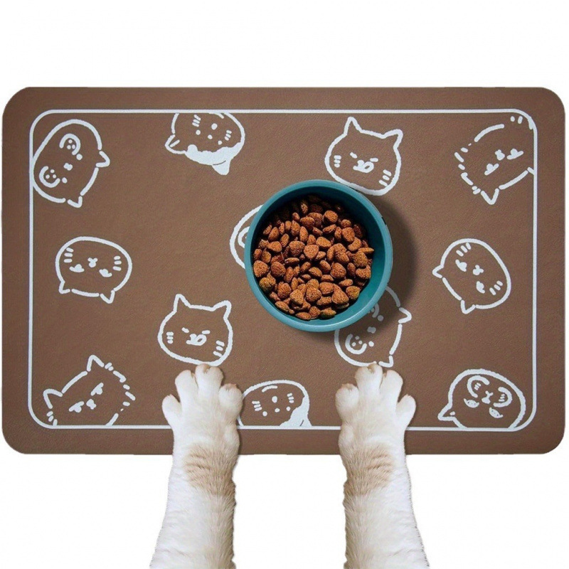 Alimentos para perros y gatos, almohadilla de barro de algas, almohadilla de alimentación a prueba de salpicaduras y humedad, absorción de agua, secado rápido, lavado y espesado