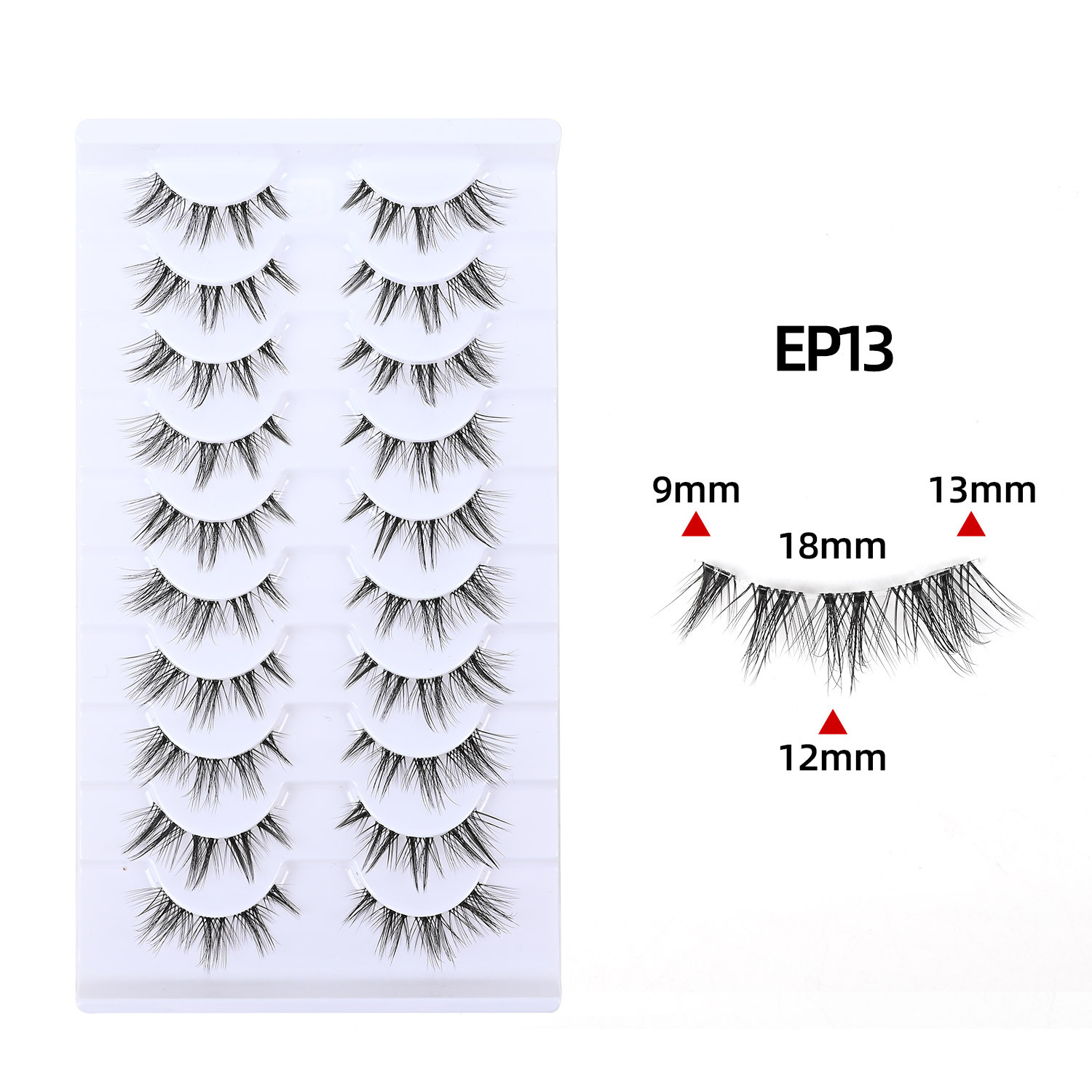 Nuevo asiático de una sola pieza de pestañas falsas, duro, natural, denso, COS, maquillaje tailandés, pequeño diablo, principiante diario